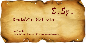 Drotár Szilvia névjegykártya