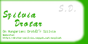 szilvia drotar business card